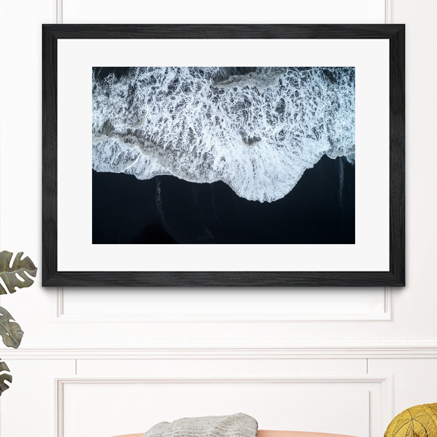 White Waters and Black Sand Coastal Landscape Photograph by Melissa Fague on GIANT ART - black photo illustration