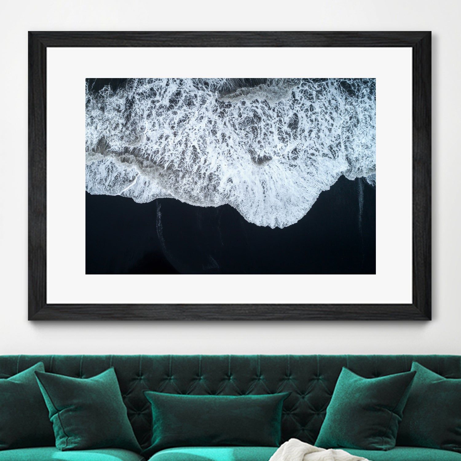 White Waters and Black Sand Coastal Landscape Photograph by Melissa Fague on GIANT ART - black photo illustration