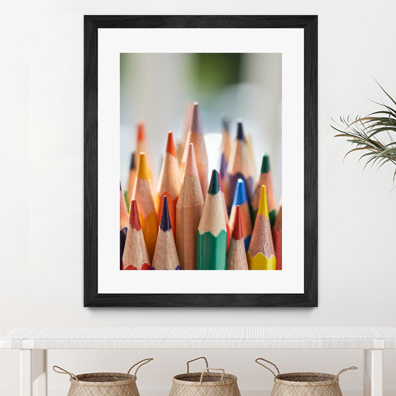 Close-up view of bunch of the colored pencil by Studio OMG on GIANT ART - yellow photo illustration