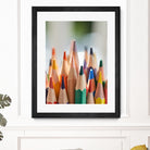 Close-up view of bunch of the colored pencil by Studio OMG on GIANT ART - yellow photo illustration