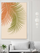 Palm Leaves Orange Green Vibes #1 #tropical #decor #art by Anita & Bella Jantz on GIANT ART - orange photo illustration