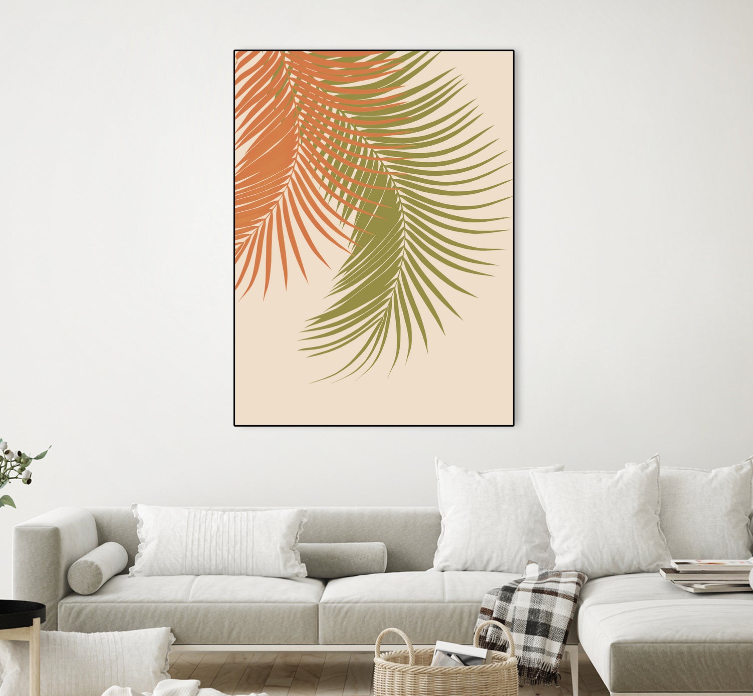 Palm Leaves Orange Green Vibes #1 #tropical #decor #art by Anita & Bella Jantz on GIANT ART - orange photo illustration