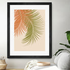 Palm Leaves Orange Green Vibes #1 #tropical #decor #art by Anita & Bella Jantz on GIANT ART - orange photo illustration