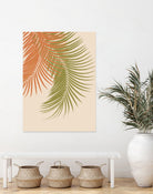Palm Leaves Orange Green Vibes #1 #tropical #decor #art by Anita & Bella Jantz on GIANT ART - orange photo illustration