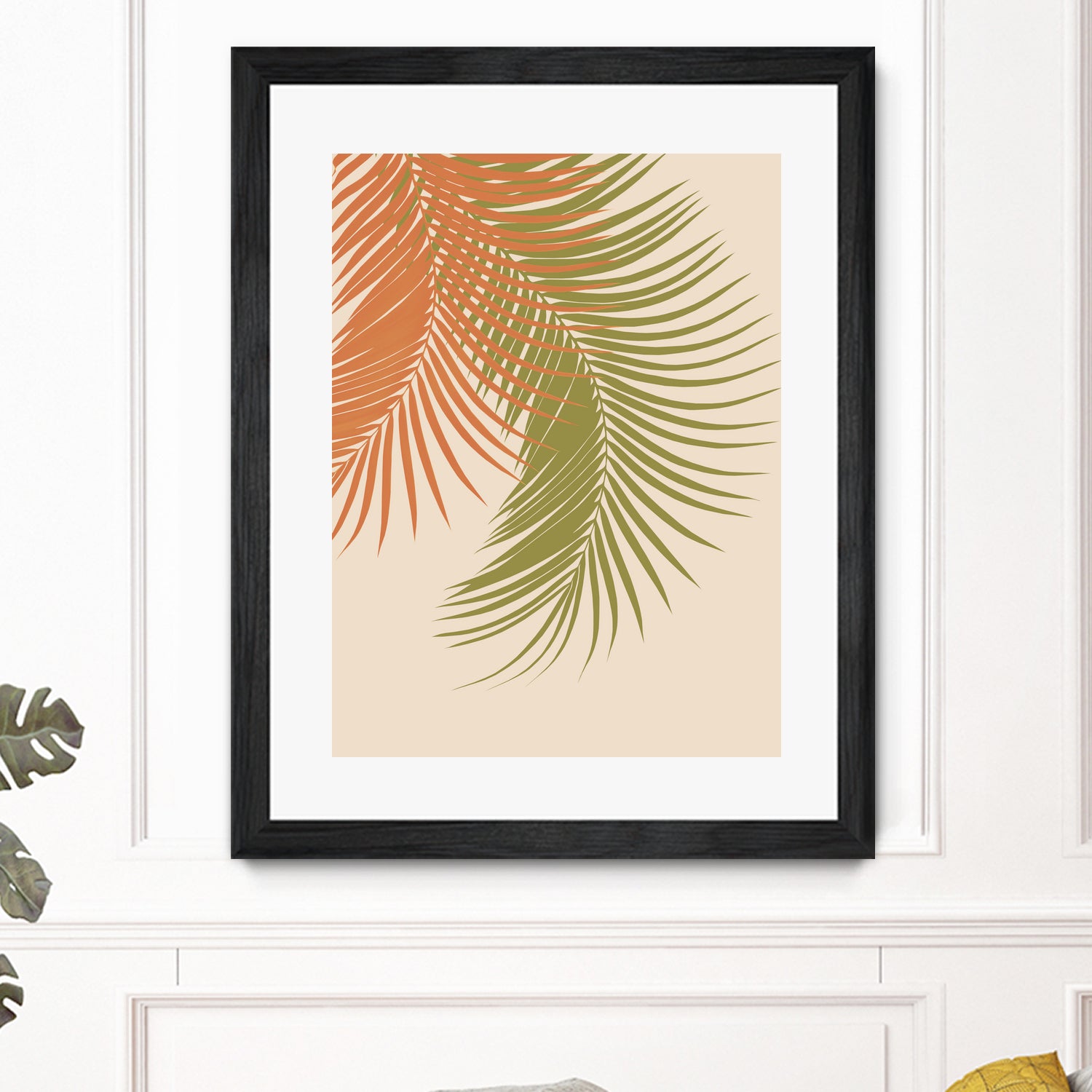 Palm Leaves Orange Green Vibes #1 #tropical #decor #art by Anita & Bella Jantz on GIANT ART - orange photo illustration