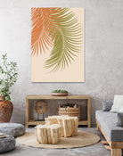 Palm Leaves Orange Green Vibes #1 #tropical #decor #art by Anita & Bella Jantz on GIANT ART - orange photo illustration
