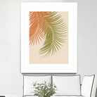 Palm Leaves Orange Green Vibes #1 #tropical #decor #art by Anita & Bella Jantz on GIANT ART - orange photo illustration