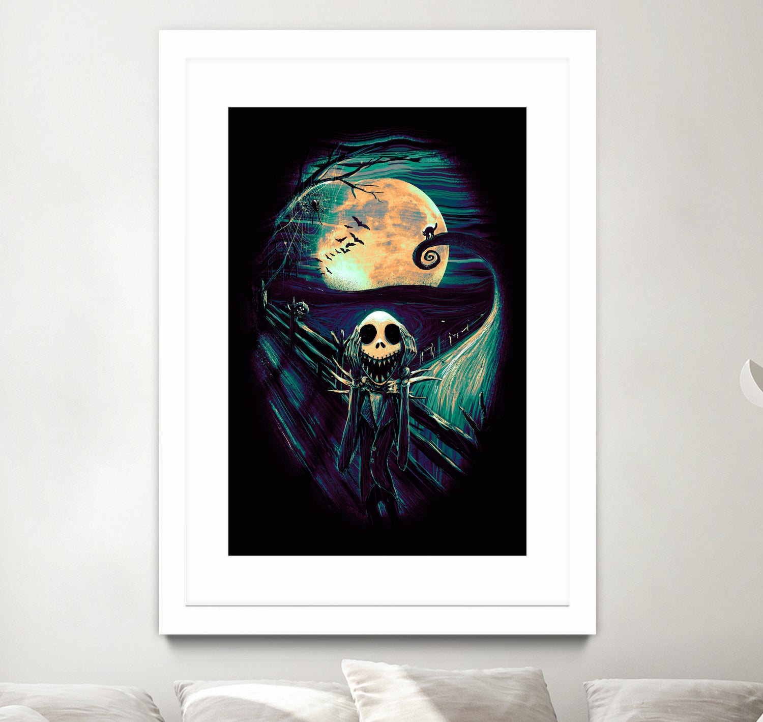 The Scream Before Christmas by Francis Mi Oza on GIANT ART - black digital painting