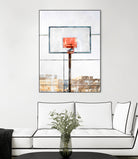 Air Jordan Attached To Basketball Hoop by Wazir Rohiman on GIANT ART - red digital painting