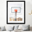 Air Jordan Attached To Basketball Hoop by Wazir Rohiman on GIANT ART - red digital painting