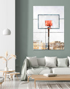Air Jordan Attached To Basketball Hoop by Wazir Rohiman on GIANT ART - red digital painting