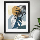 Monstera Abstract #2 #tropical #decor #art by Anita & Bella Jantz on GIANT ART - blue digital drawing