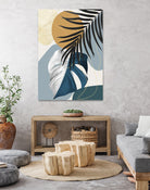 Monstera Abstract #2 #tropical #decor #art by Anita & Bella Jantz on GIANT ART - blue digital drawing