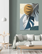 Monstera Abstract #2 #tropical #decor #art by Anita & Bella Jantz on GIANT ART - blue digital drawing