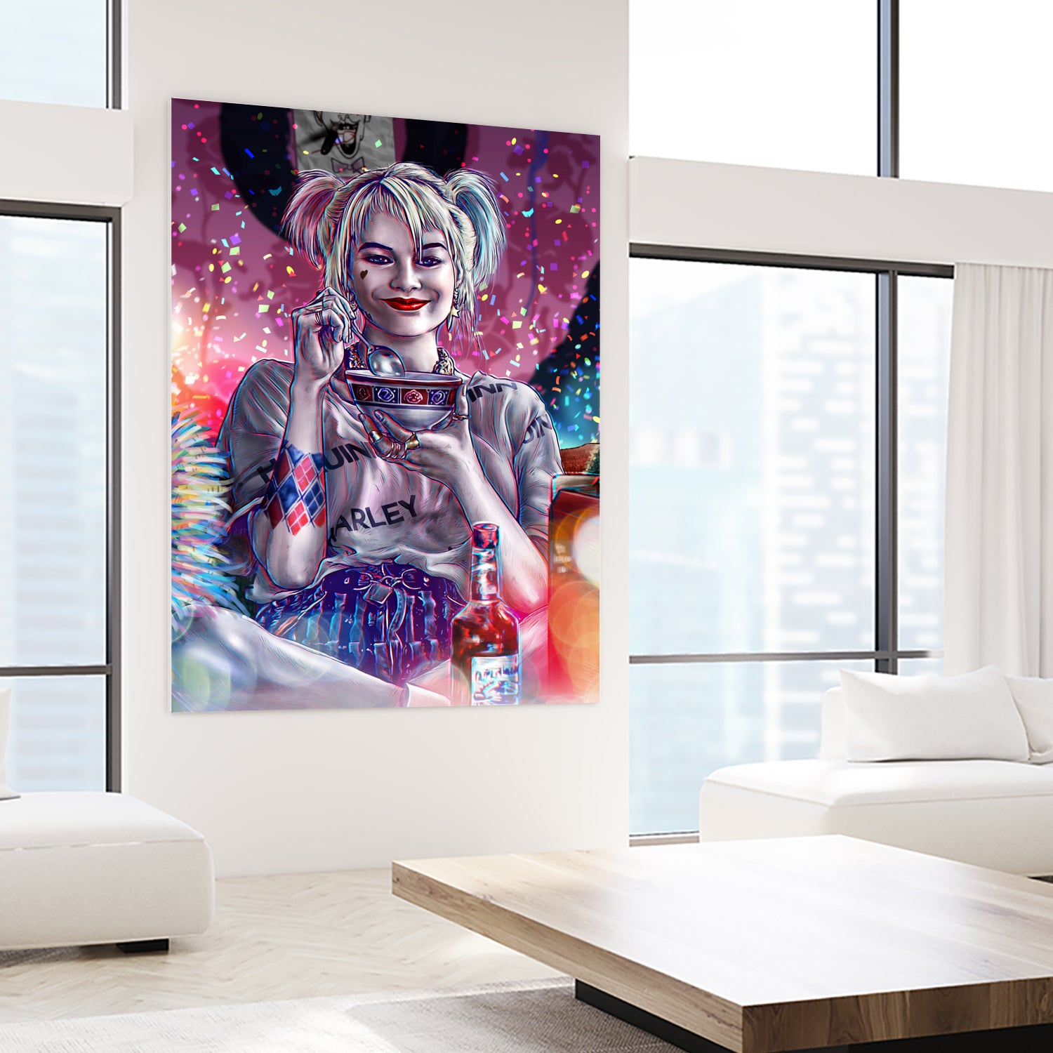 Chillin with Harley by Arcadia Wiryawan on GIANT ART - pink digital painting