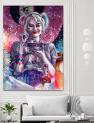 Chillin with Harley by Arcadia Wiryawan on GIANT ART - pink digital painting