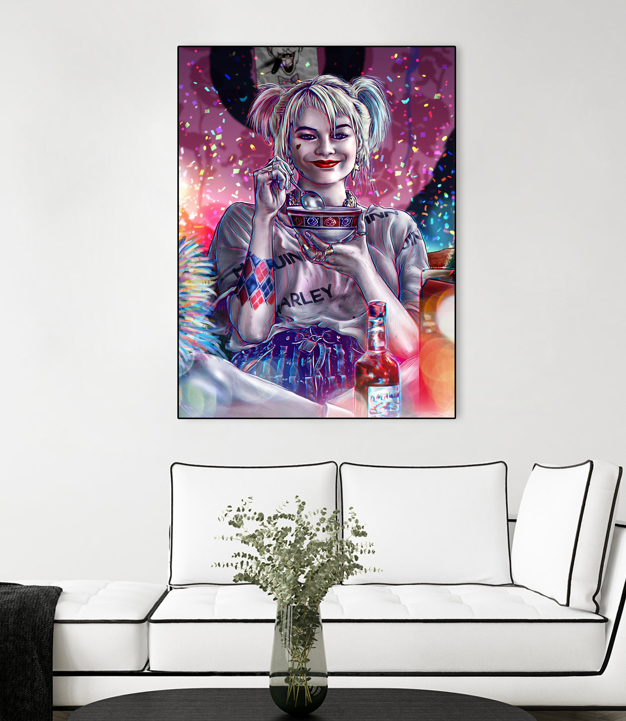 Chillin with Harley by Arcadia Wiryawan on GIANT ART - pink digital painting