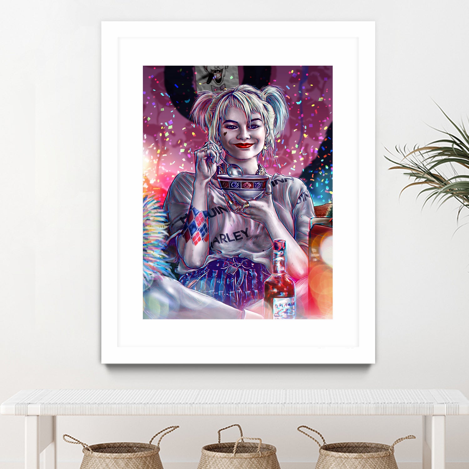 Chillin with Harley by Arcadia Wiryawan on GIANT ART - pink digital painting