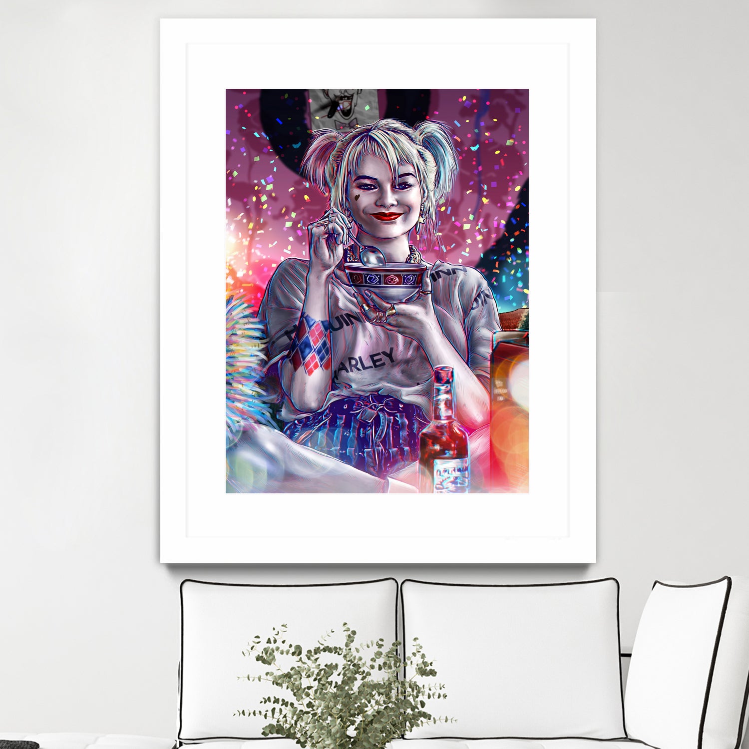 Chillin with Harley by Arcadia Wiryawan on GIANT ART - pink digital painting