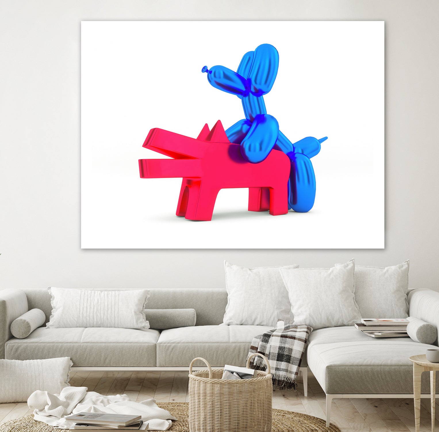 when balloon dog meets keith haring dog by Michael Benisty on GIANT ART - white digital drawing