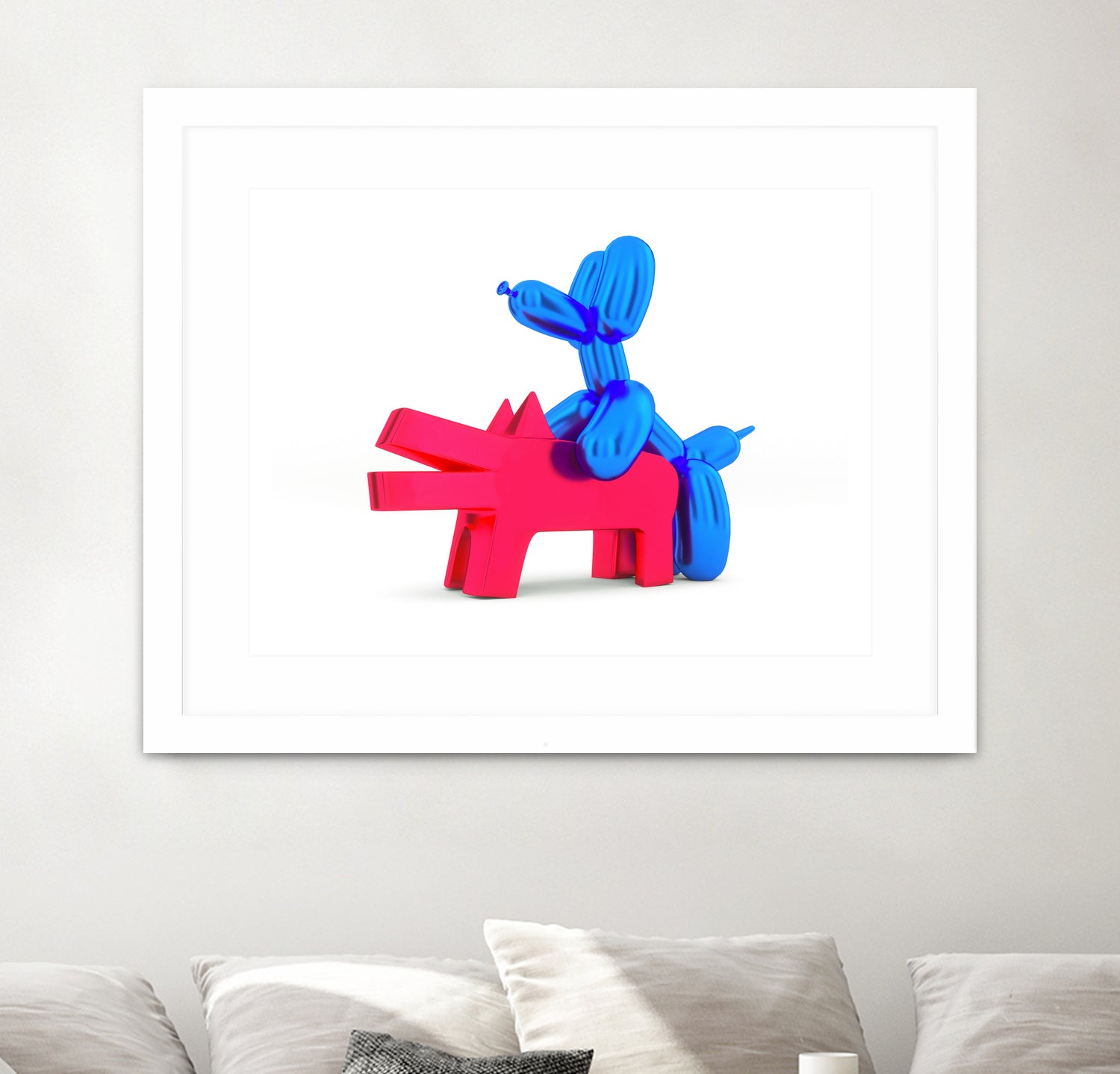 when balloon dog meets keith haring dog by Michael Benisty on GIANT ART - white digital drawing