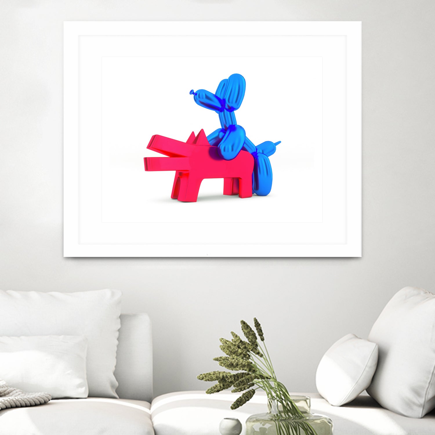 when balloon dog meets keith haring dog by Michael Benisty on GIANT ART - white digital drawing