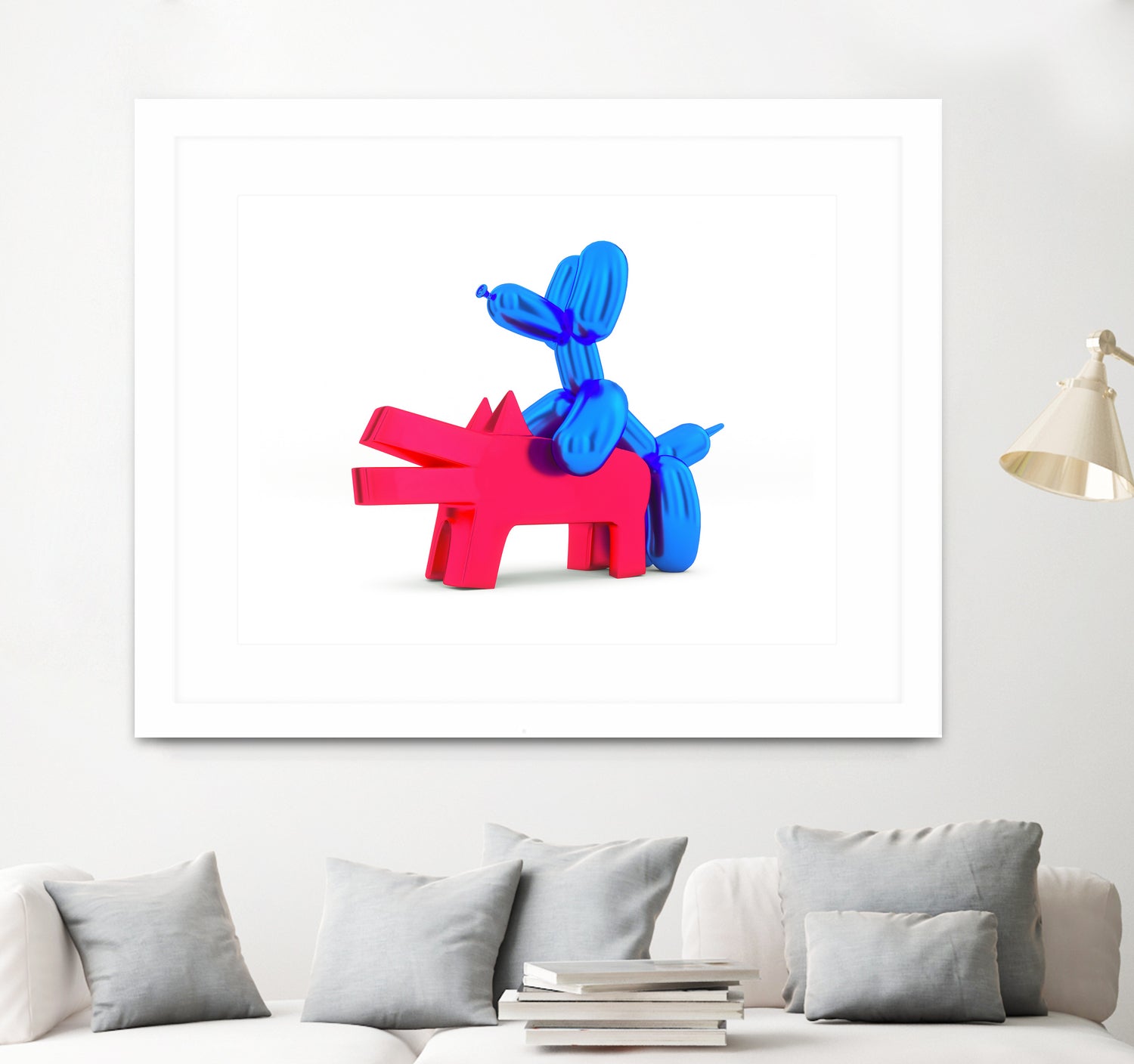 when balloon dog meets keith haring dog by Michael Benisty on GIANT ART - white digital drawing