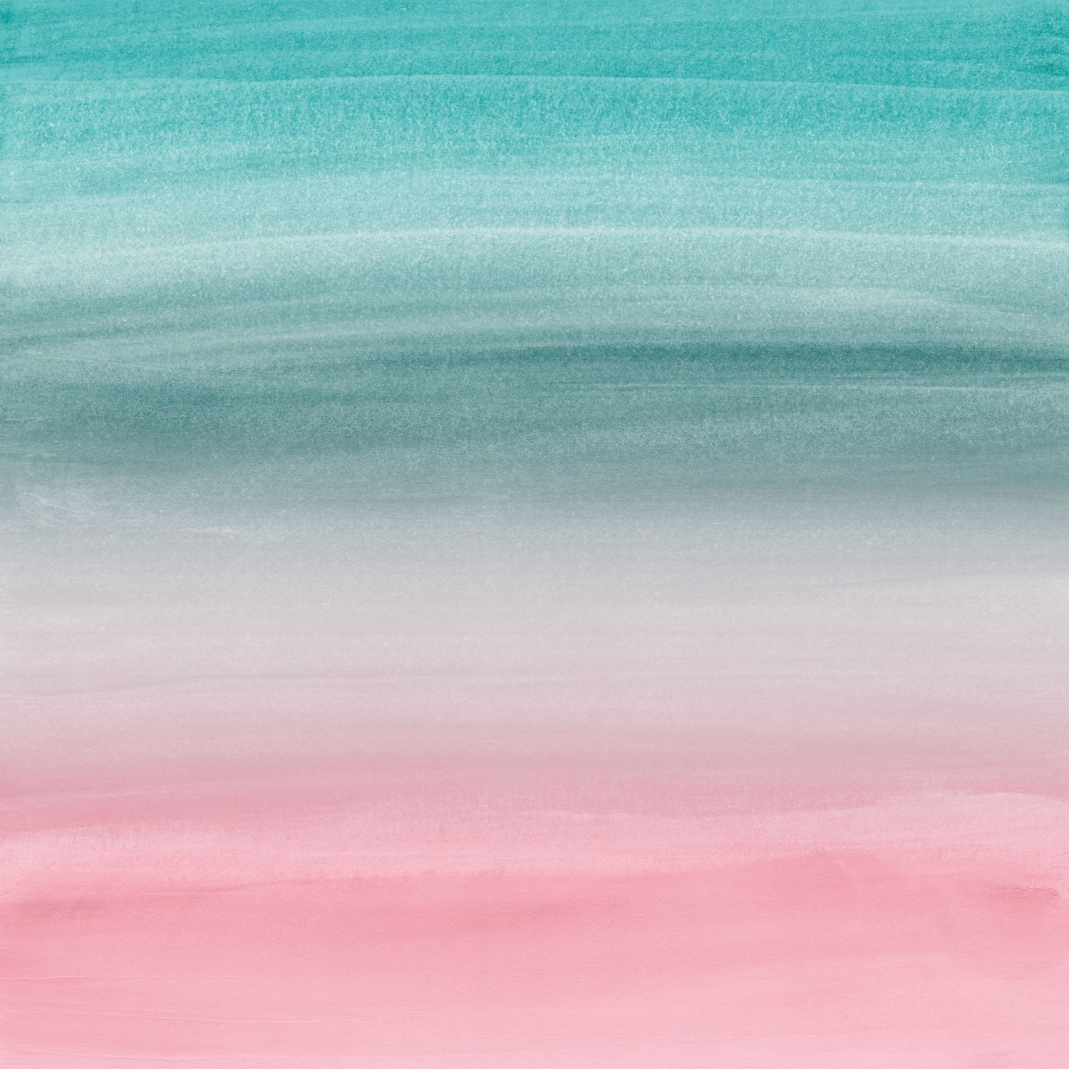 Touching Pink Teal Turquoise Watercolor Abstract #1 by Anita & Bella Jantz on GIANT ART - green digital painting