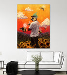 Tyler The Creator Flower Boy by Dmitry Belov on GIANT ART - orange digital painting