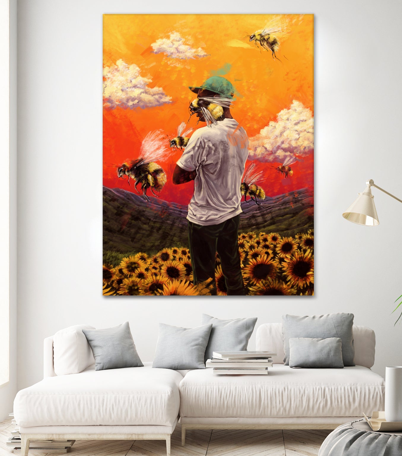 Tyler The Creator Flower Boy by Dmitry Belov on GIANT ART - orange digital painting