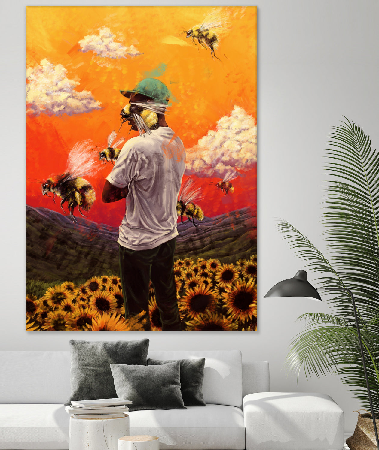 Tyler The Creator Flower Boy by Dmitry Belov on GIANT ART - orange digital painting