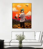 Tyler The Creator Flower Boy by Dmitry Belov on GIANT ART - orange digital painting