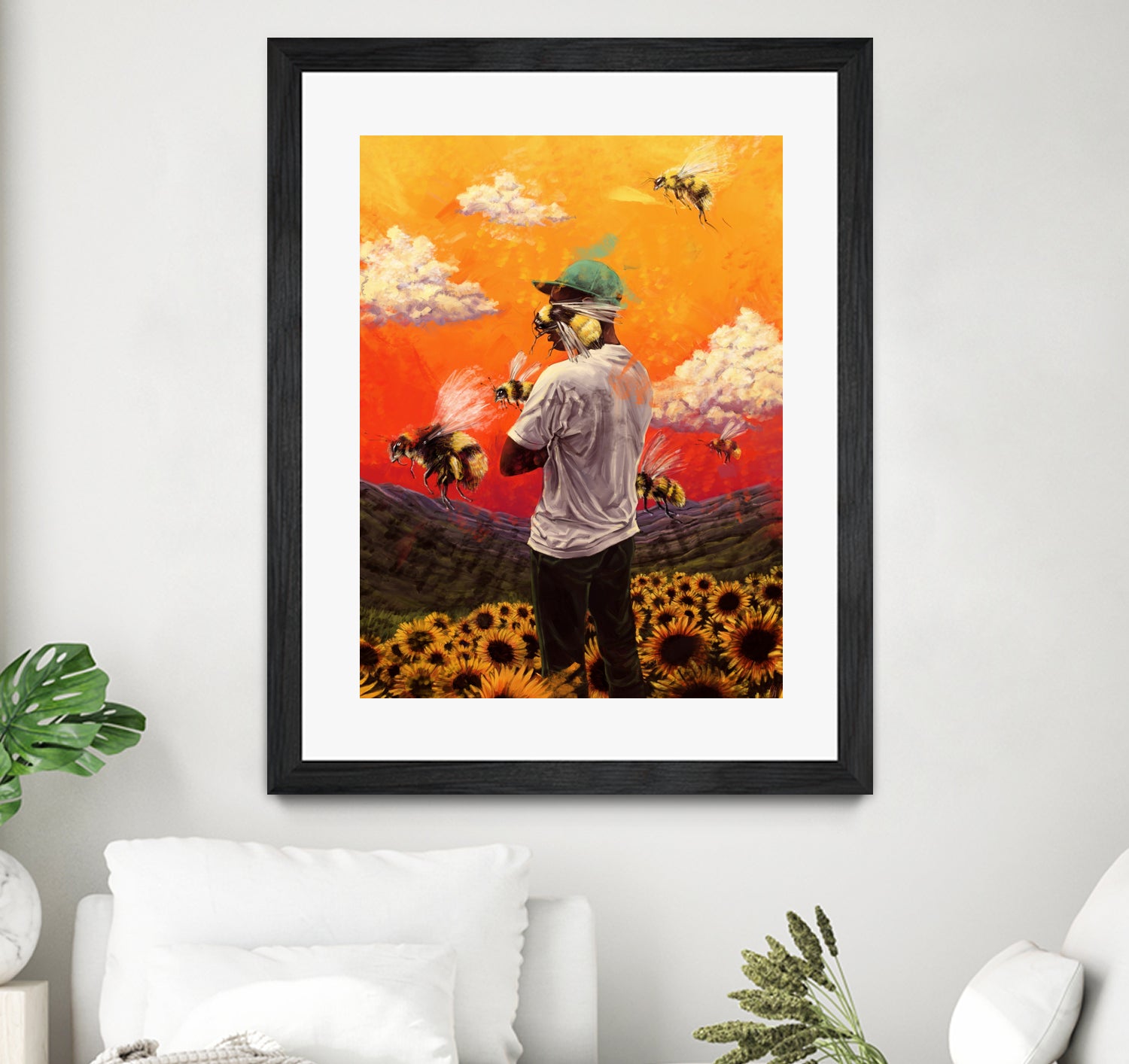 Tyler The Creator Flower Boy by Dmitry Belov on GIANT ART - orange digital painting