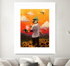 Tyler The Creator Flower Boy by Dmitry Belov on GIANT ART - orange digital painting