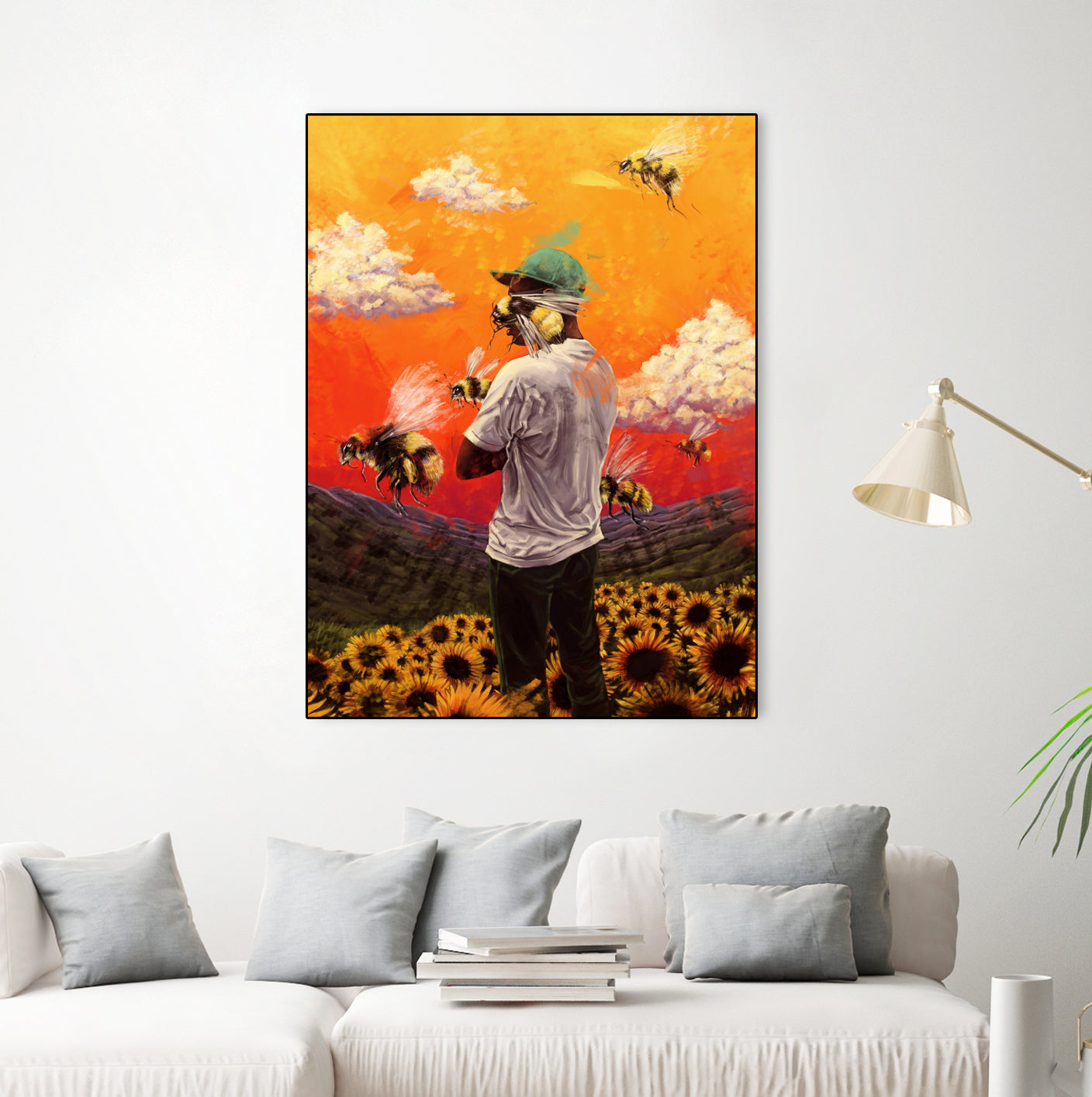 Tyler The Creator Flower Boy by Dmitry Belov on GIANT ART - orange digital painting