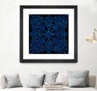 Blue Ceramic style Portuguese tiles by Bernadette Mombourgh on GIANT ART - blue character design