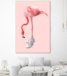 SNEAKER FLAMINGO by Jonas Loose on GIANT ART - pink photo manipulation