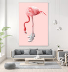 SNEAKER FLAMINGO by Jonas Loose on GIANT ART - pink photo manipulation