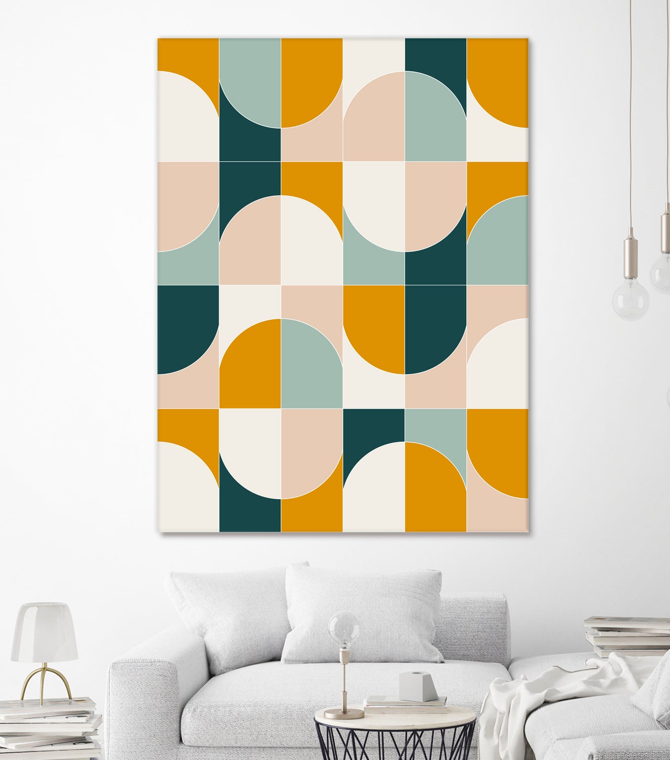 Bold Geo Tiles 01 by Daniela di Niro on GIANT ART - yellow vector illustration