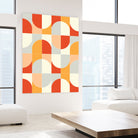 Bold Geo Tiles 02 by Daniela di Niro on GIANT ART - orange vector illustration