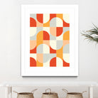 Bold Geo Tiles 02 by Daniela di Niro on GIANT ART - orange vector illustration