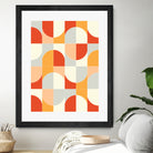 Bold Geo Tiles 02 by Daniela di Niro on GIANT ART - orange vector illustration