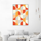 Bold Geo Tiles 02 by Daniela di Niro on GIANT ART - orange vector illustration