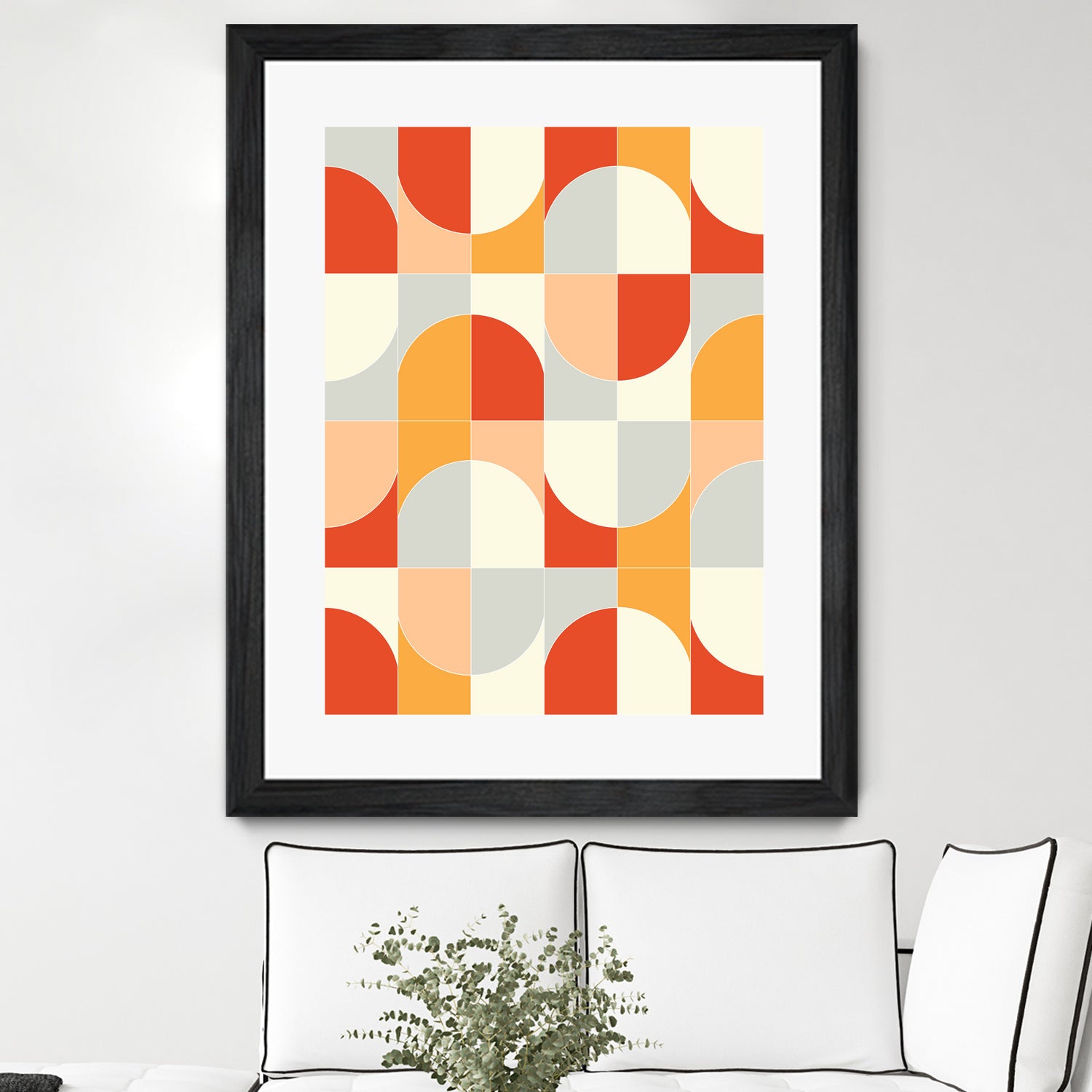 Bold Geo Tiles 02 by Daniela di Niro on GIANT ART - orange vector illustration