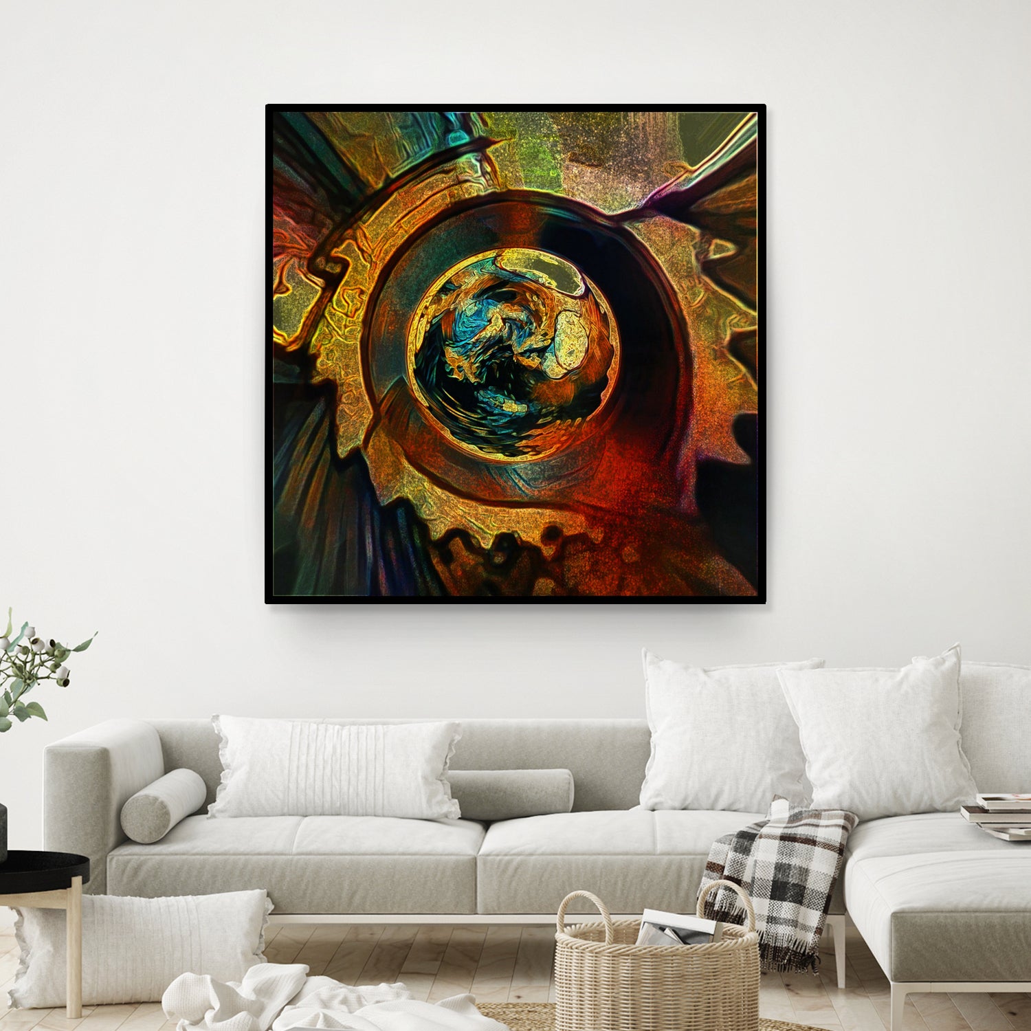 Solar Medallion by Sean Mullin on GIANT ART - yellow digital painting