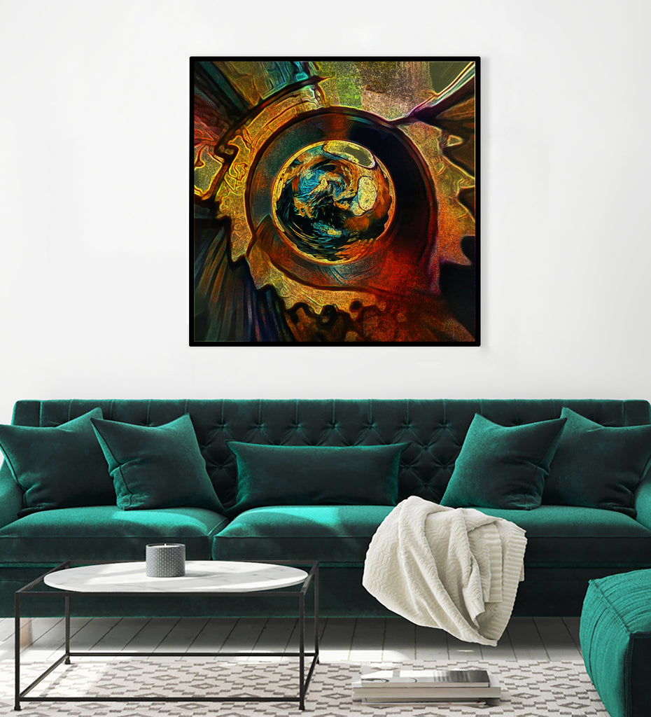 Solar Medallion by Sean Mullin on GIANT ART - yellow digital painting