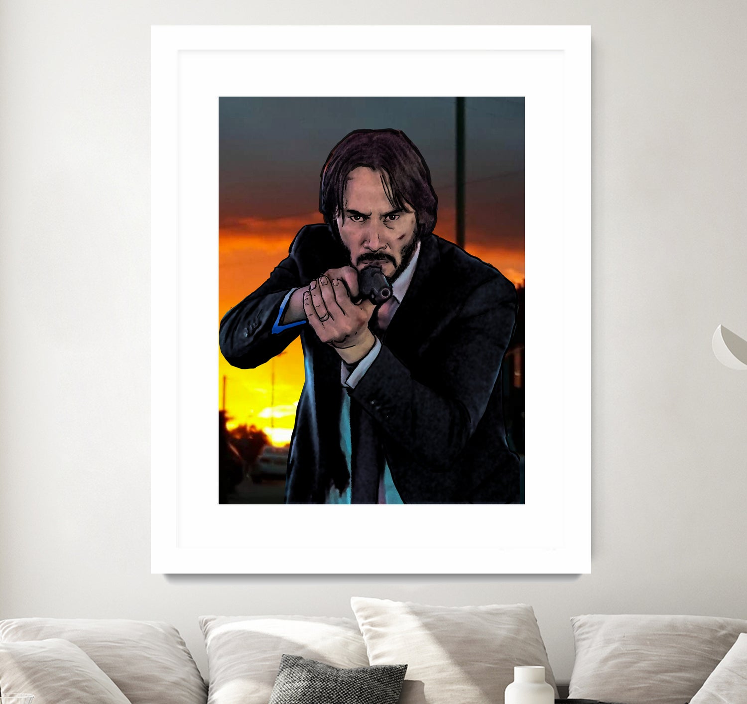 John Wick - Indestructible! by Dan Avenell on GIANT ART - black character design