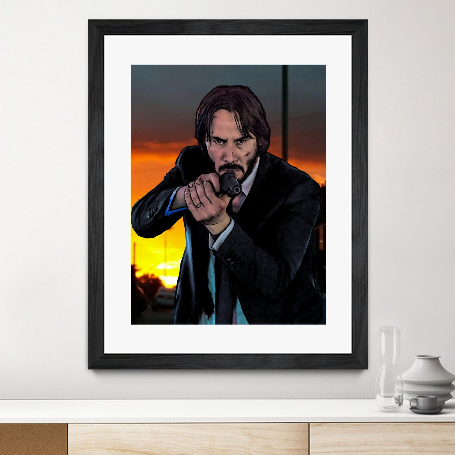 John Wick - Indestructible! by Dan Avenell on GIANT ART - black character design