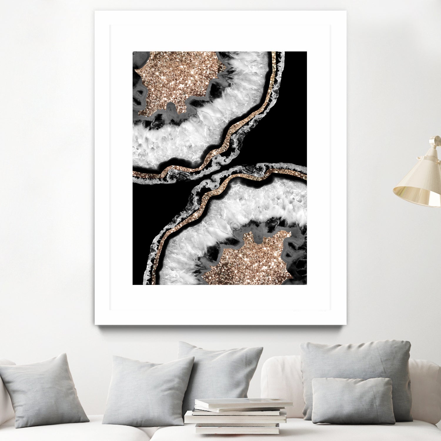 Yin Yang Agate Glitter Glam #8 #gem #decor #art by Anita & Bella Jantz on GIANT ART - black photo illustration