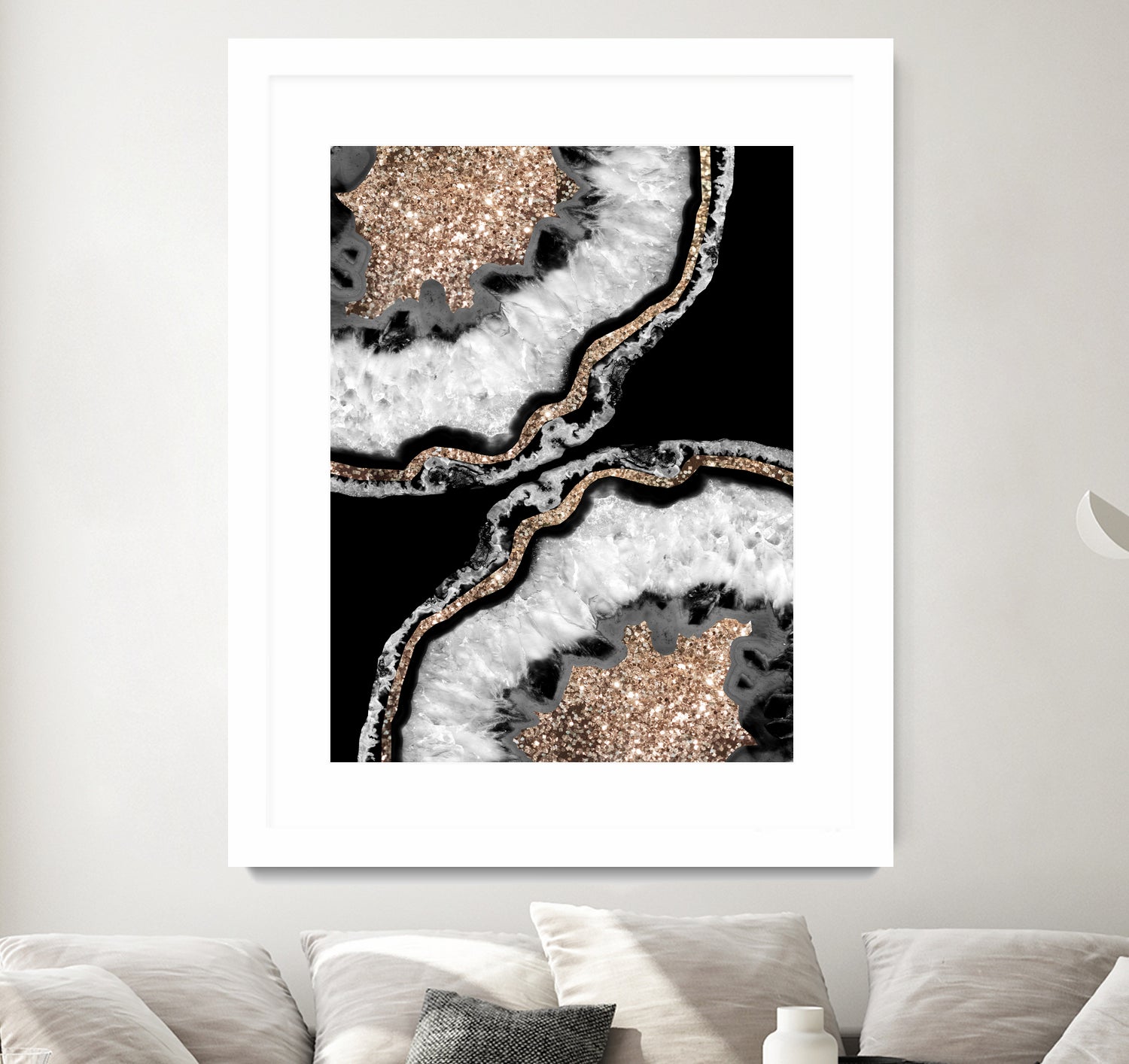 Yin Yang Agate Glitter Glam #8 #gem #decor #art by Anita & Bella Jantz on GIANT ART - black photo illustration